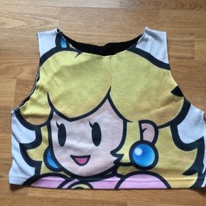 Super Mario Princess Peach Crop Top Small/Medium
